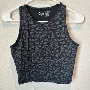Zyia Actice Black Cropped Tank - Size M